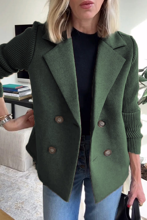 Sorelle - Chic Knit-Sleeve Blazer for Effortless Style