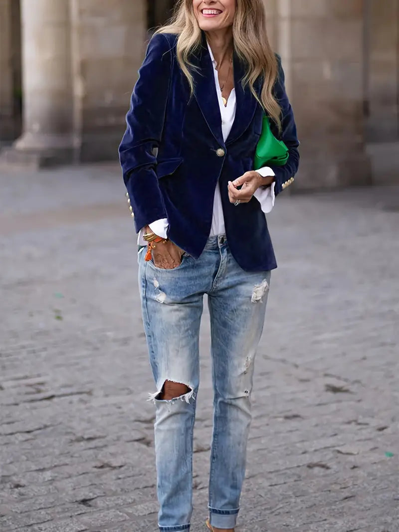 Olivia™ - Chic Velvet Blazer