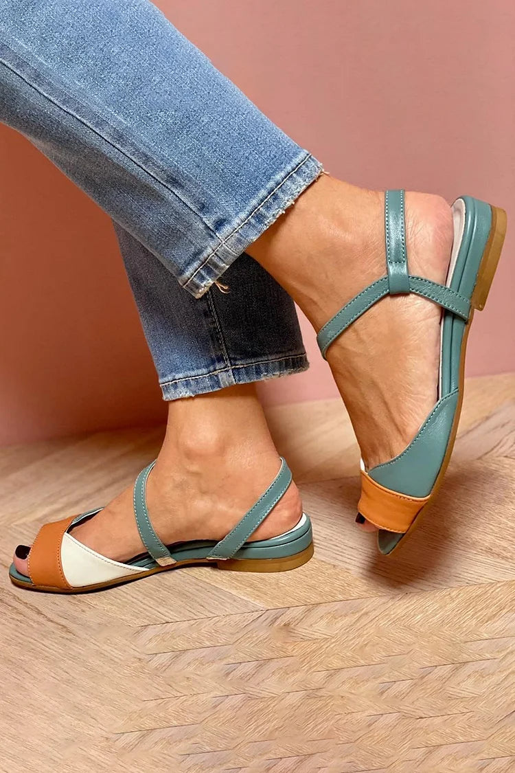 Mira | Chic Tricolor Open-Toe Sandals for a Stylish Touch