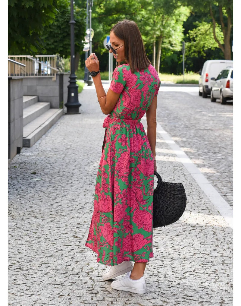 Ava™ - Chic Floral Elegance Dress