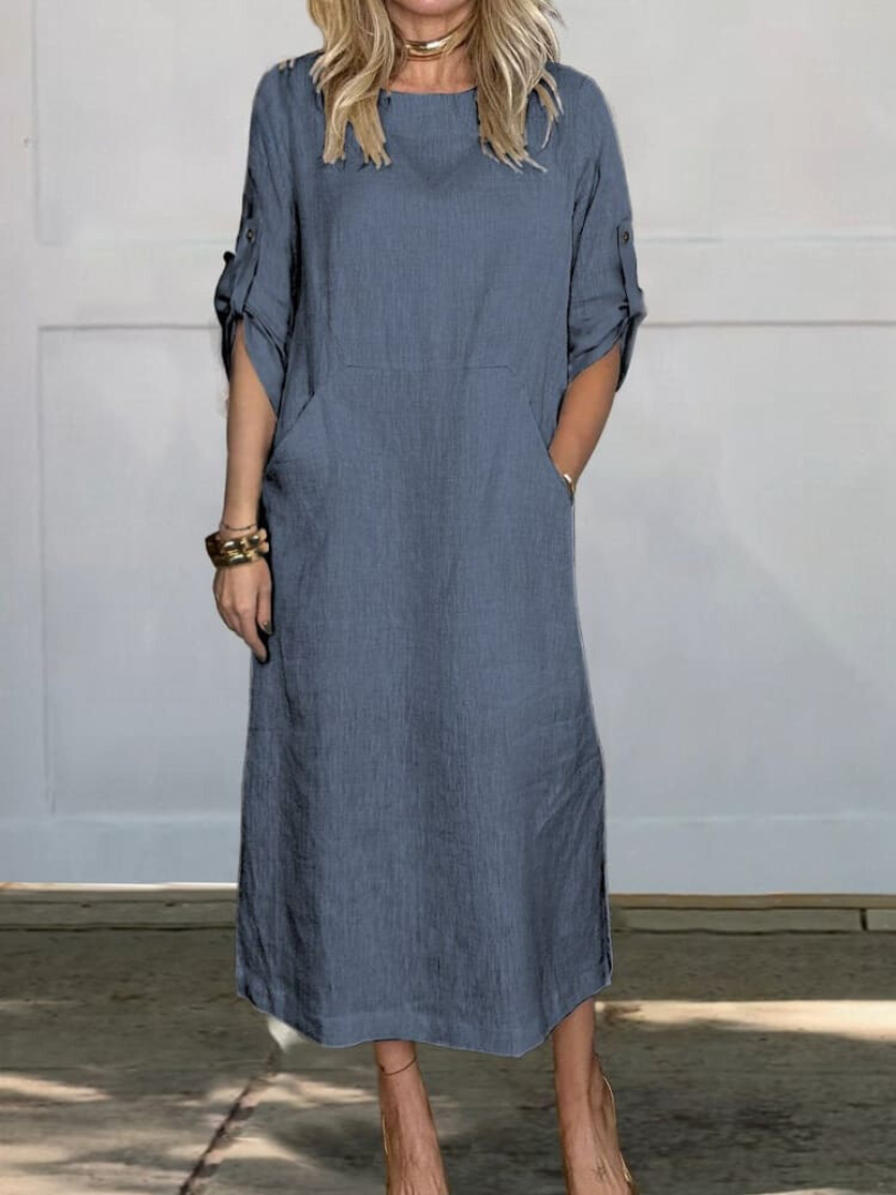 Sophie™ - Stylish Linen Dress with Pockets