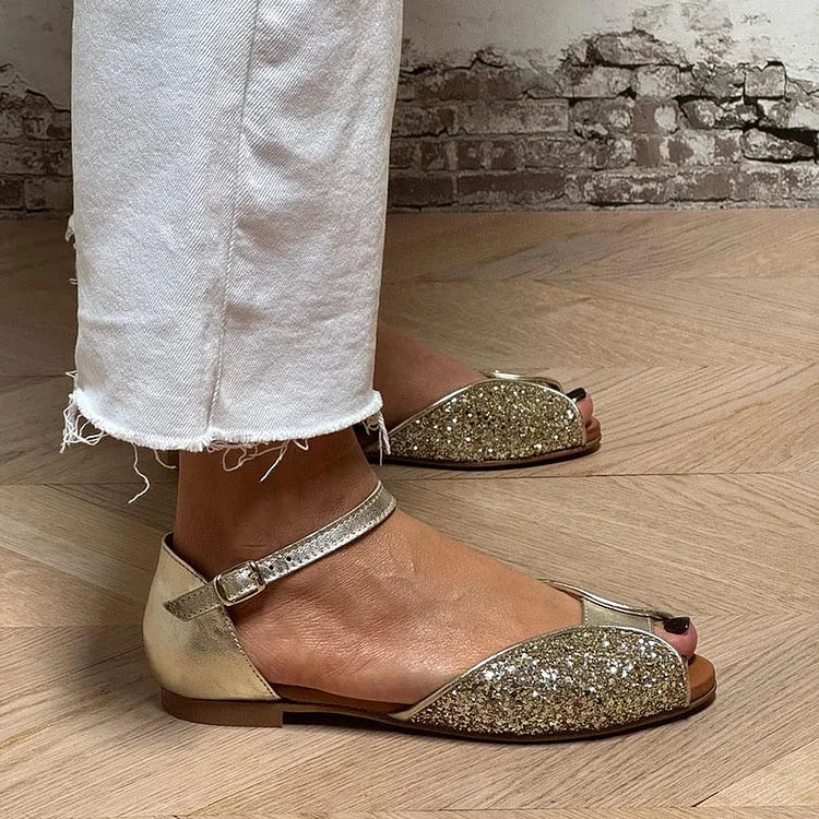 Mira | Chic and Sparkling Flat Sandal