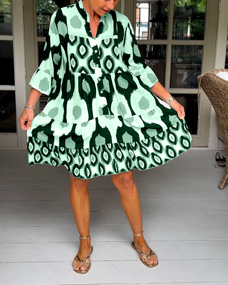 Aria™ - Chic Floral Midi Dress