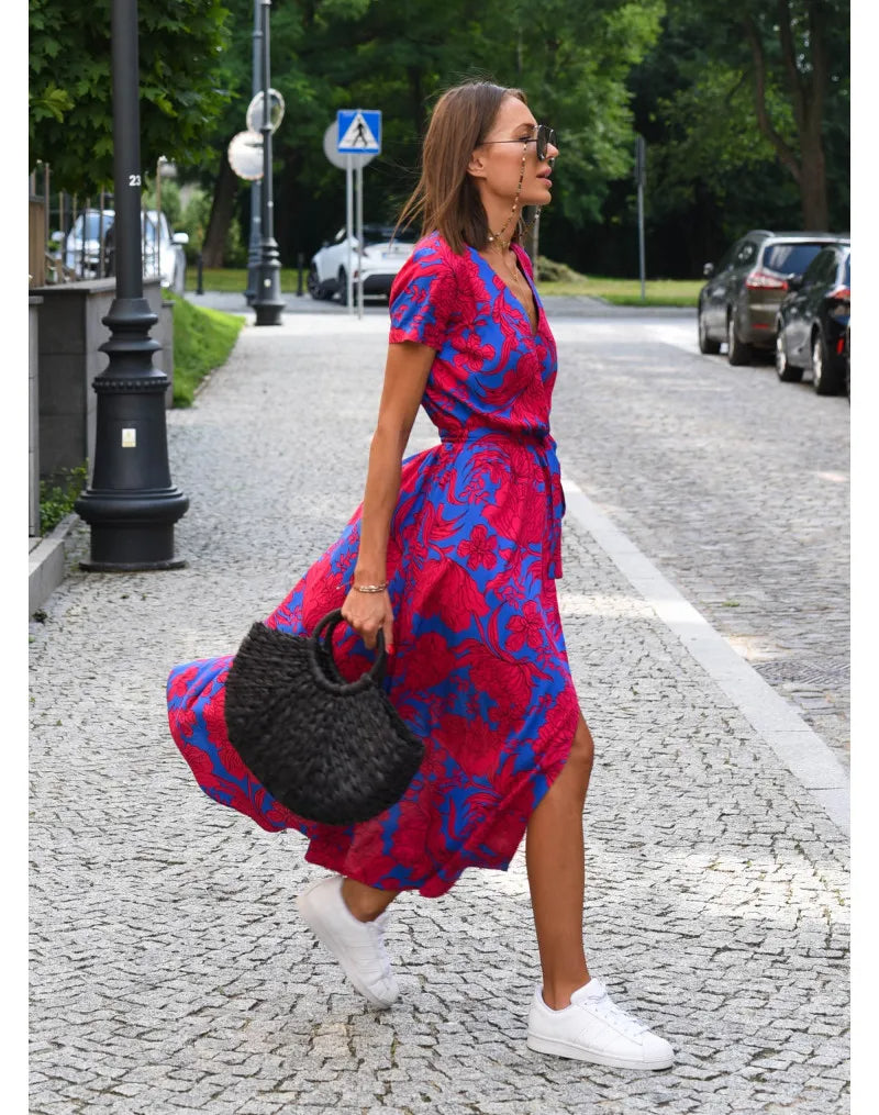 Ava™ - Chic Floral Elegance Dress