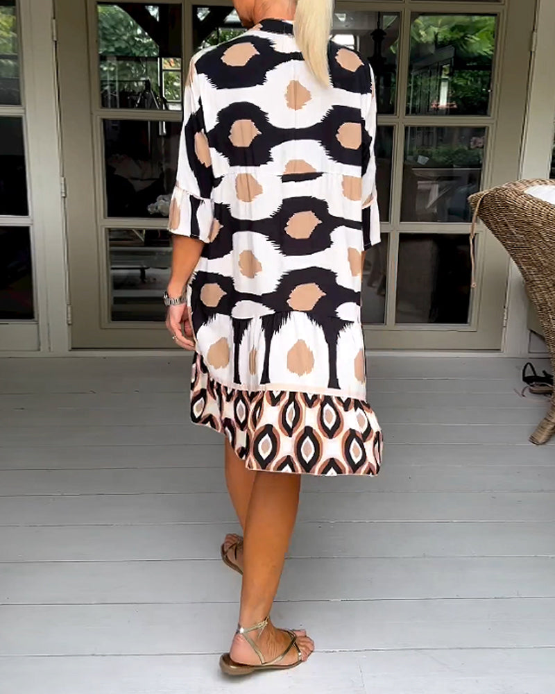 Aria™ - Chic Floral Midi Dress