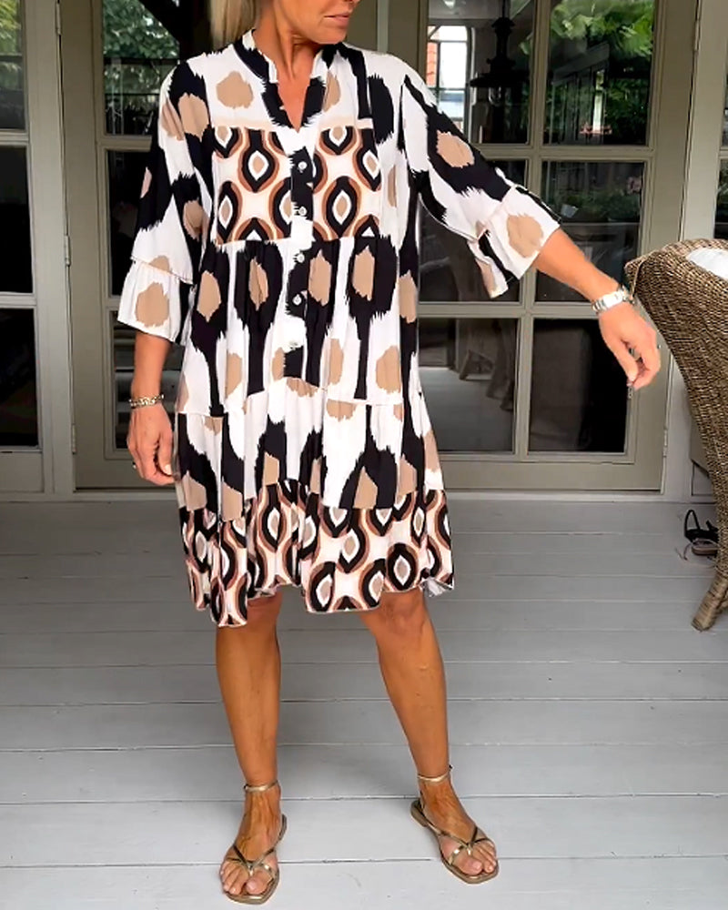 Aria™ - Chic Floral Midi Dress