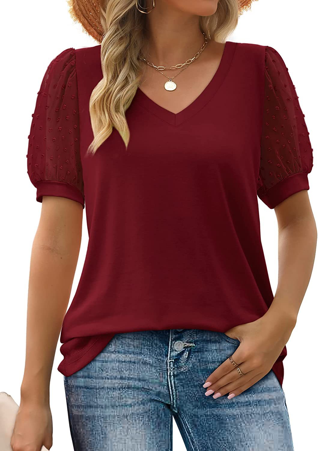 Grace - Chic V-Neck Elegance Blouse