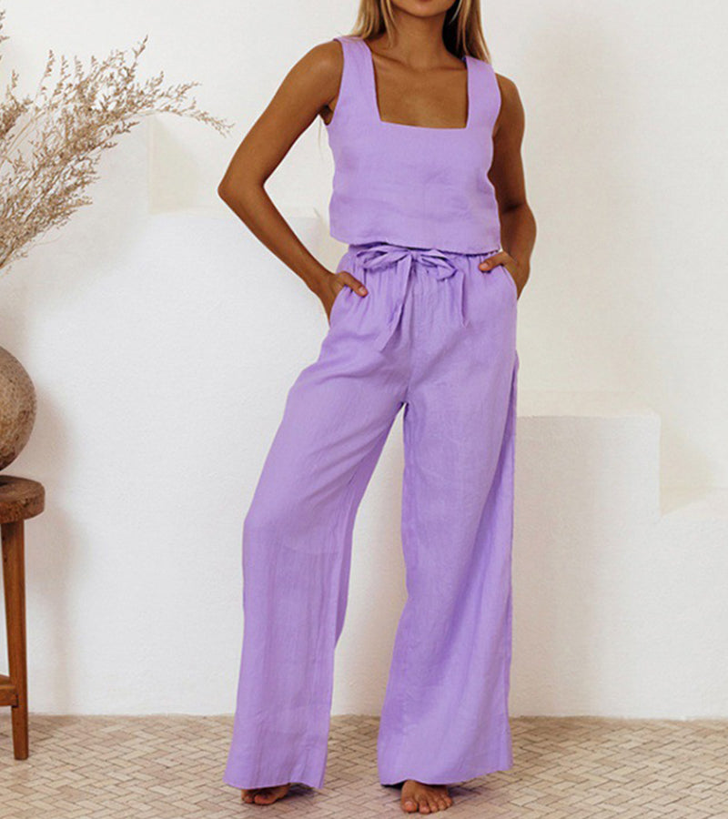 Sophie™ - Stylish Top and Wide-Leg Pants Ensemble