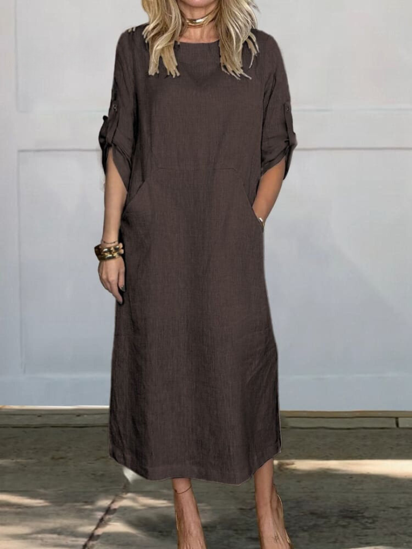 Sophie™ - Stylish Linen Dress with Pockets