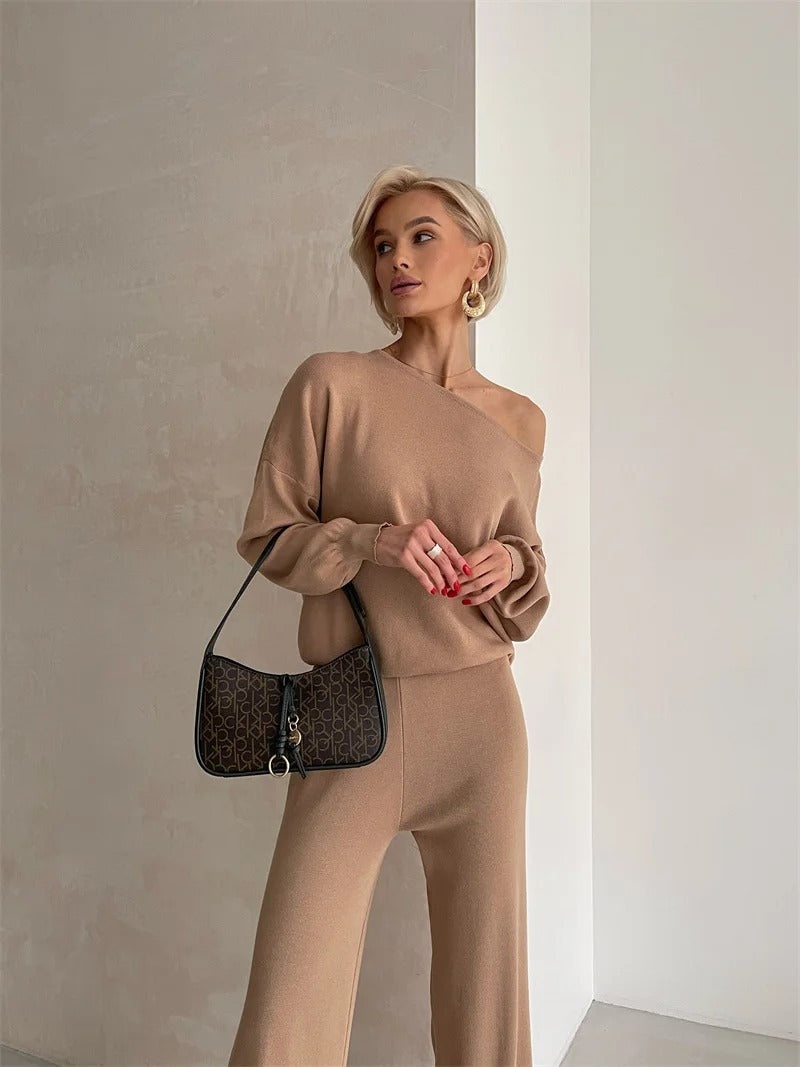 Sophie™ - Chic Winter Knit Monochrome Set
