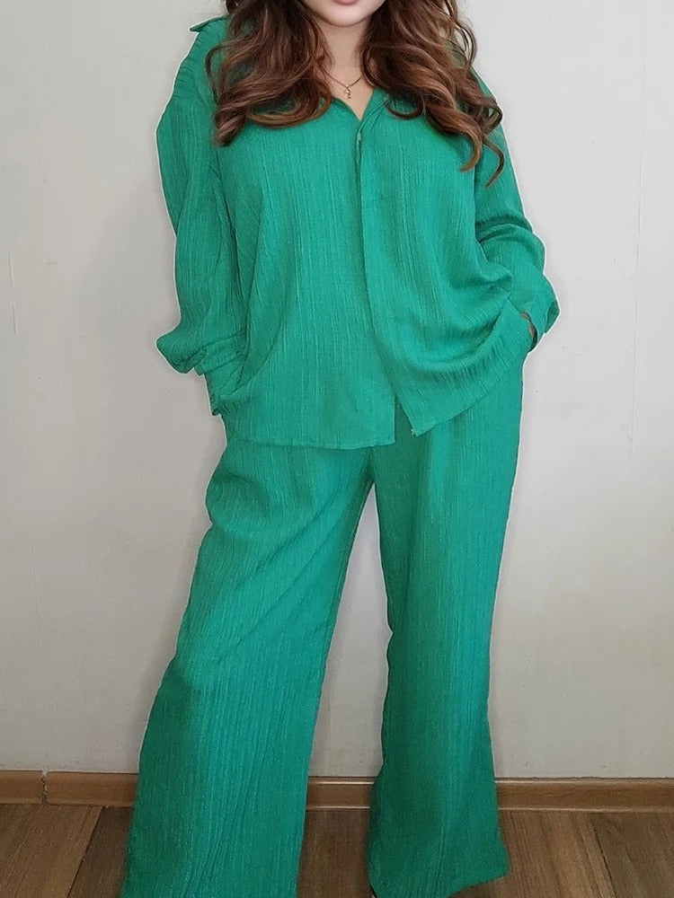Ava™ - Chic Chiffon Monochrome Ensemble