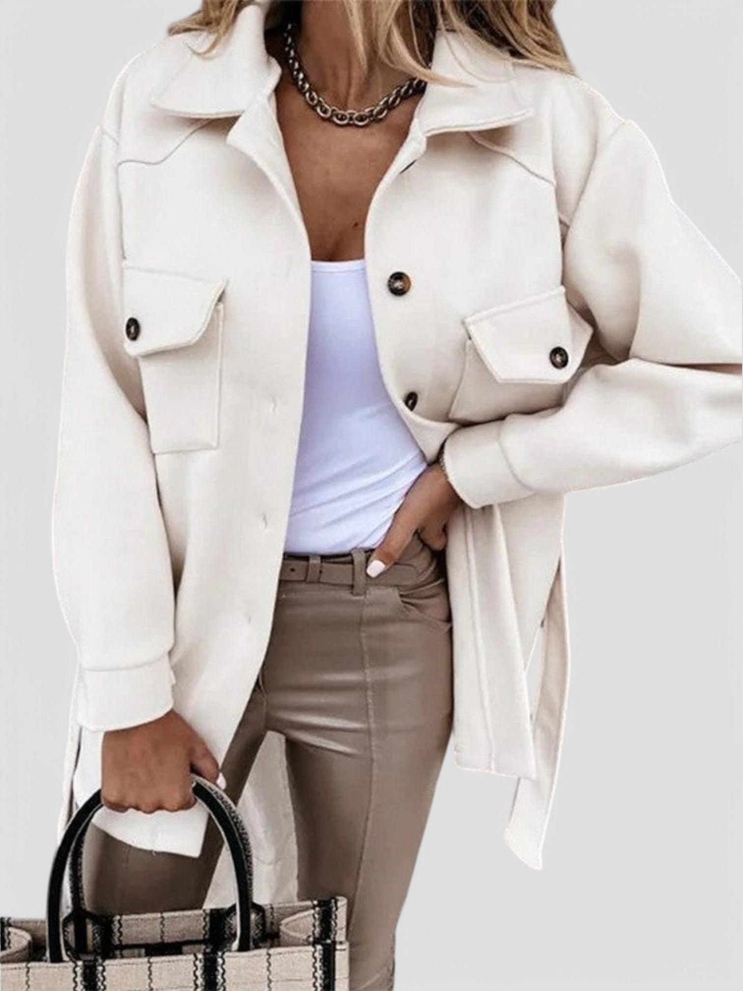 Emily - Stylish Summer Jacket with button closure