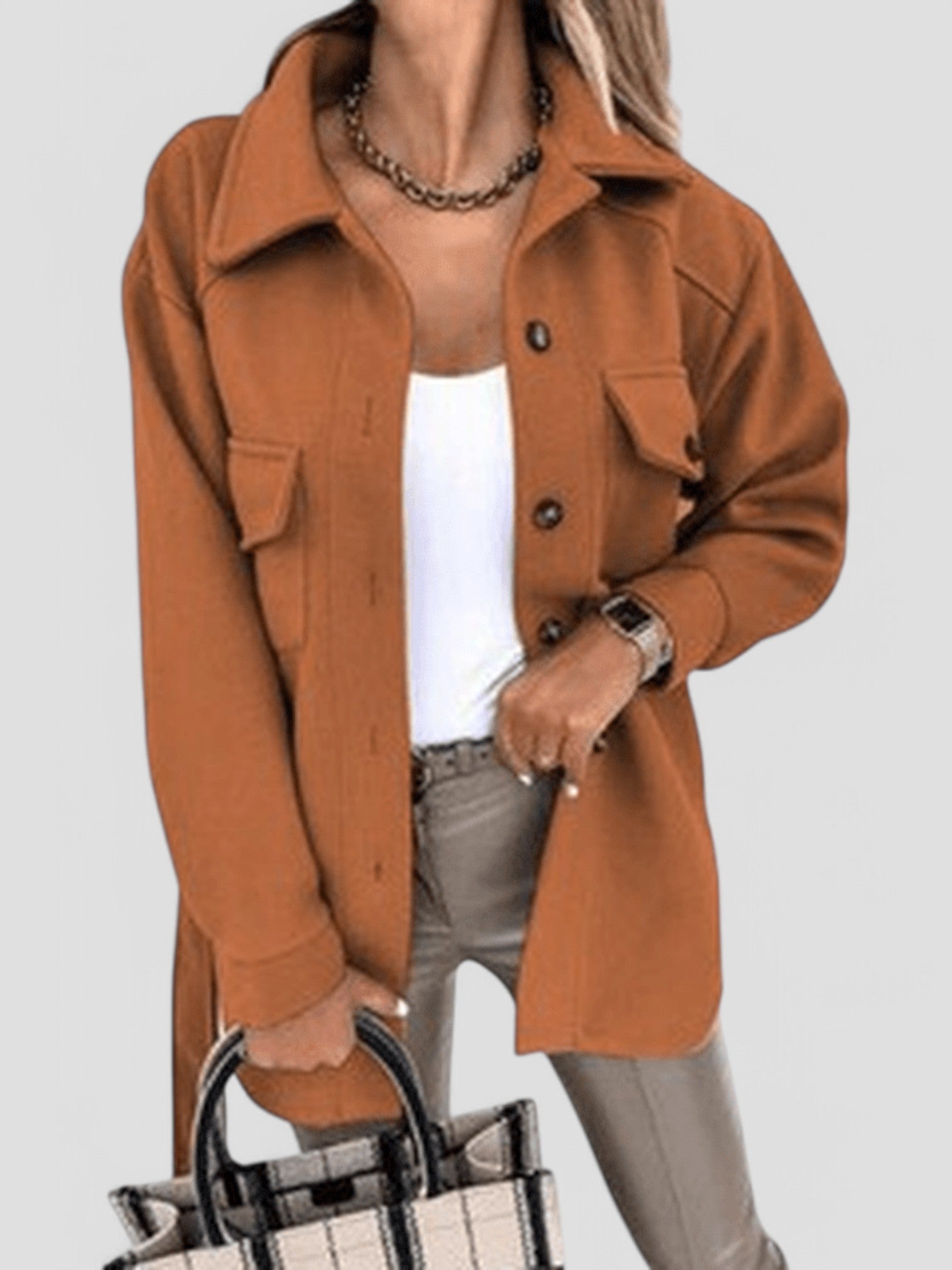 Emily - Stylish Summer Jacket with button closure