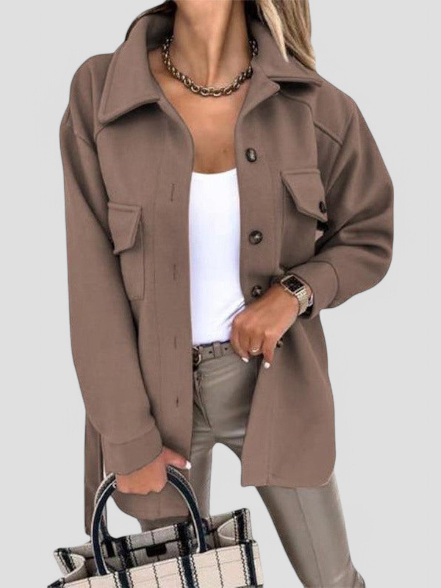 Emily - Stylish Summer Jacket with button closure