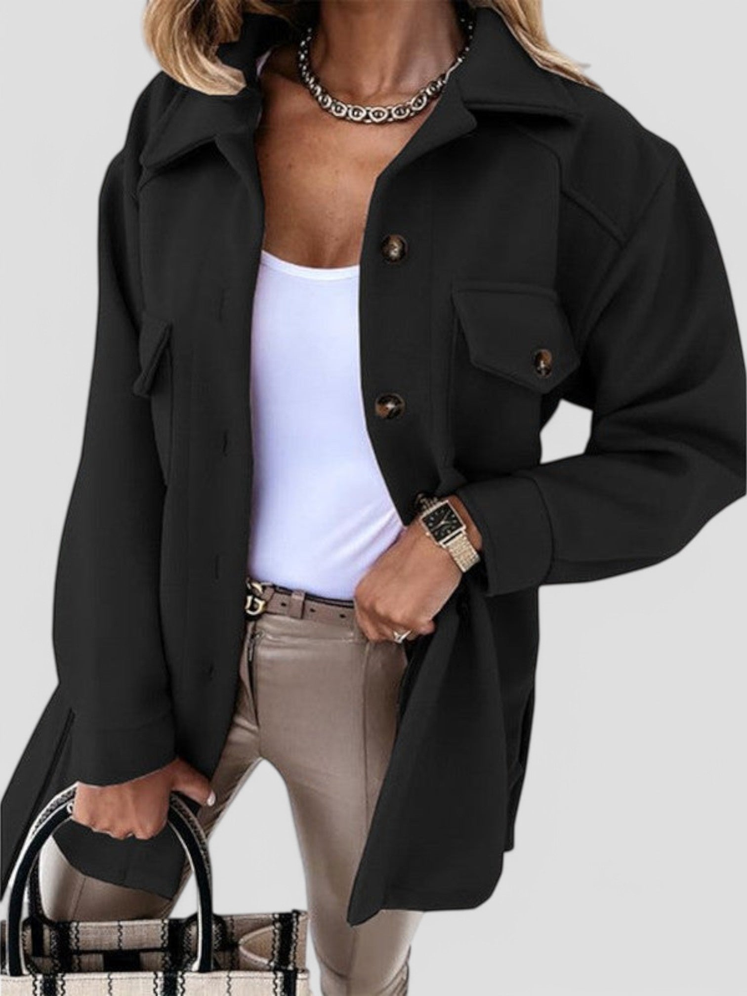 Emily - Stylish Summer Jacket with button closure