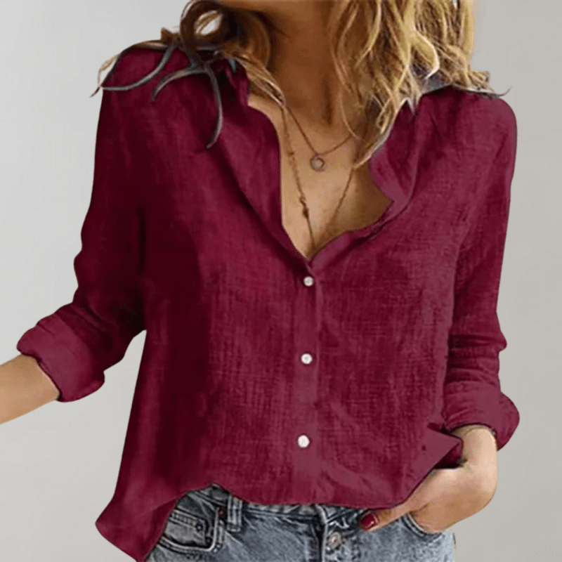 Elle - Stylish Versatile Cotton Blouse