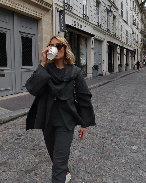 Avery™ - Elegant Luxe Cape Coat