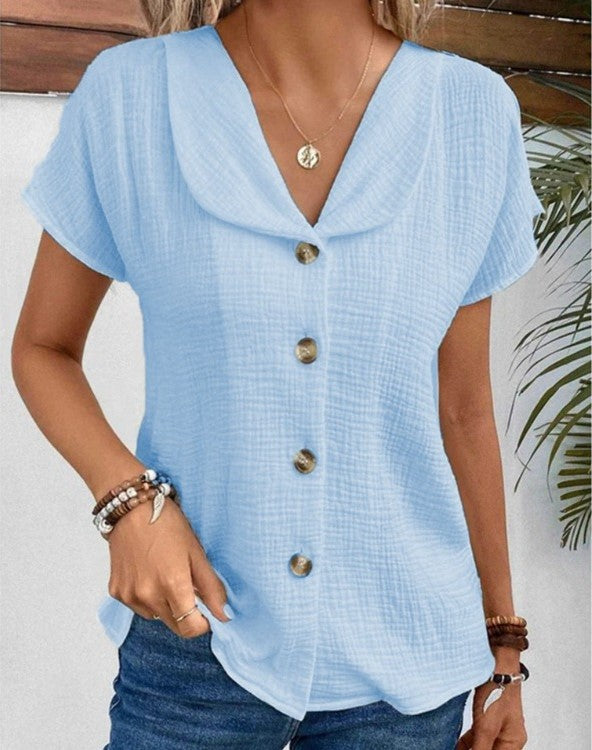 Jane - Cotton Linen Blouse for Effortless Elegance
