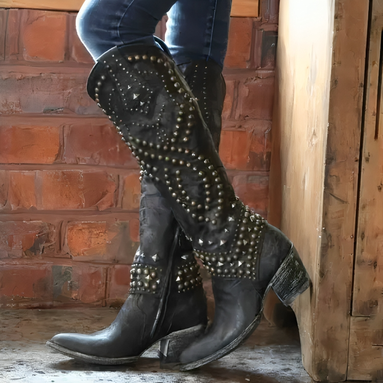 Celena | Western Knee-High Boots