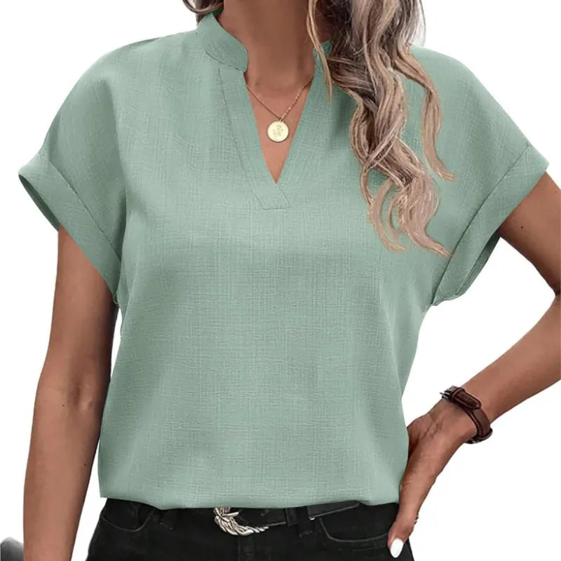 Vienna - Elegant V-Neck Blouse