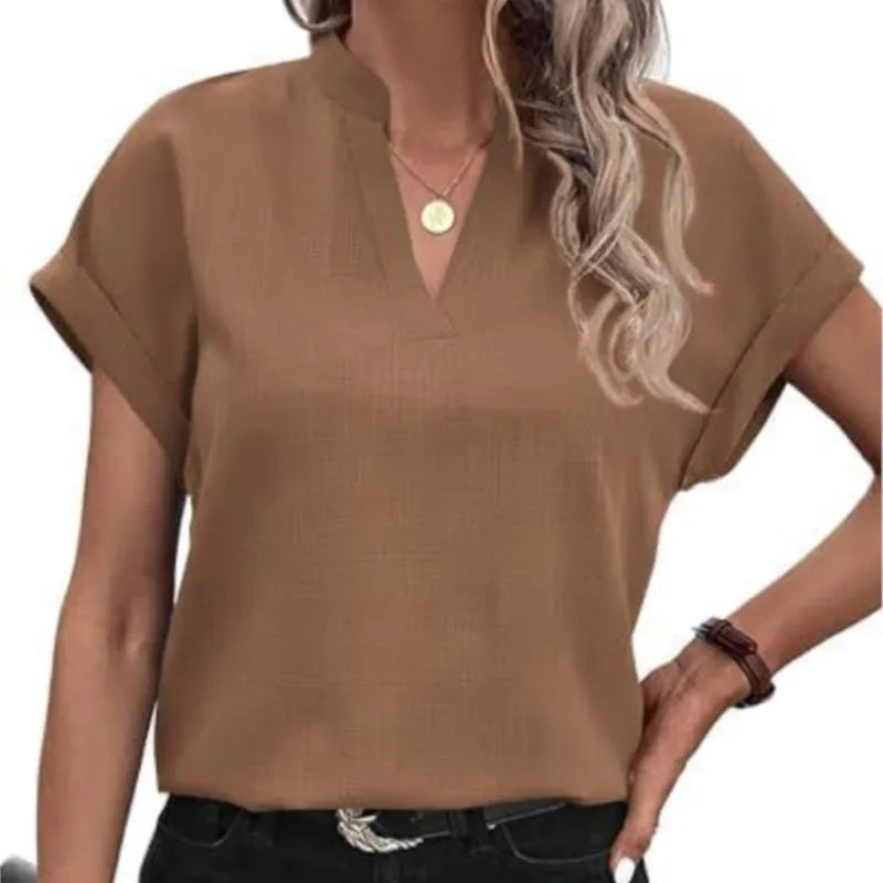 Vienna - Elegant V-Neck Blouse