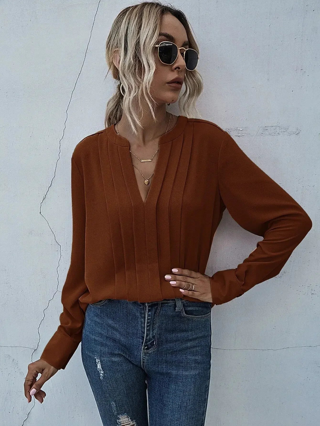 Aria™ - Chic Pleated Top