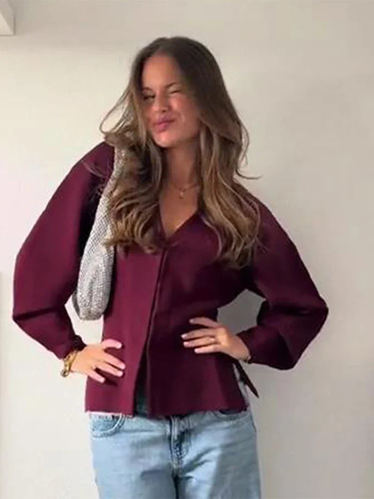 Peyton™ - V-neck Long Sleeve Casual 2-Piece Set