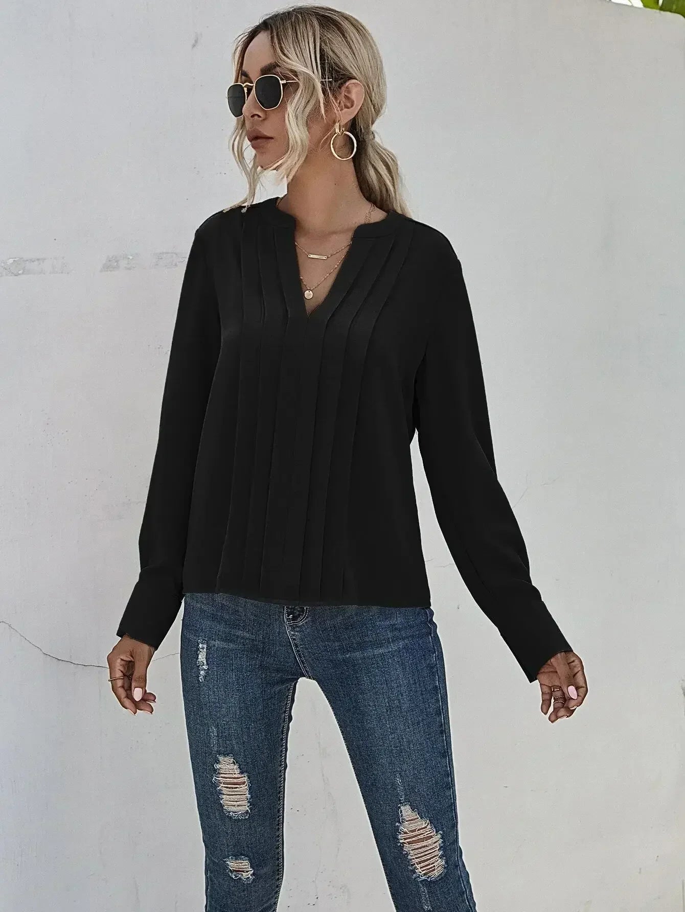 Aria™ - Chic Pleated Top