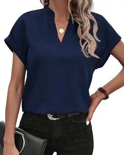 Vienna - Elegant V-Neck Blouse