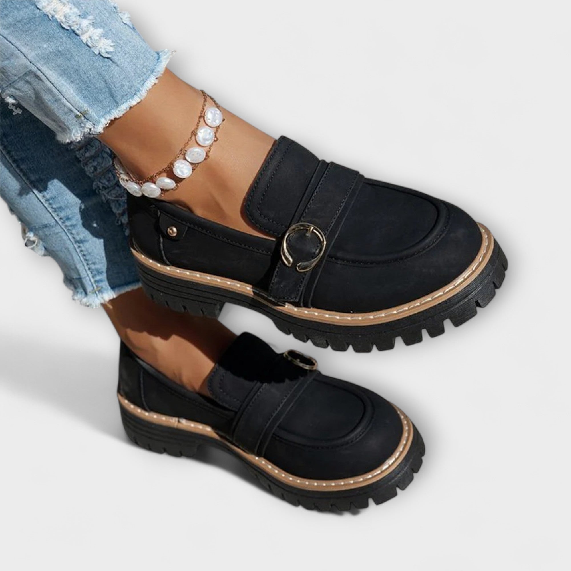 Mira ā Chic and Versatile Round Toe Moccasins for a Refined Style