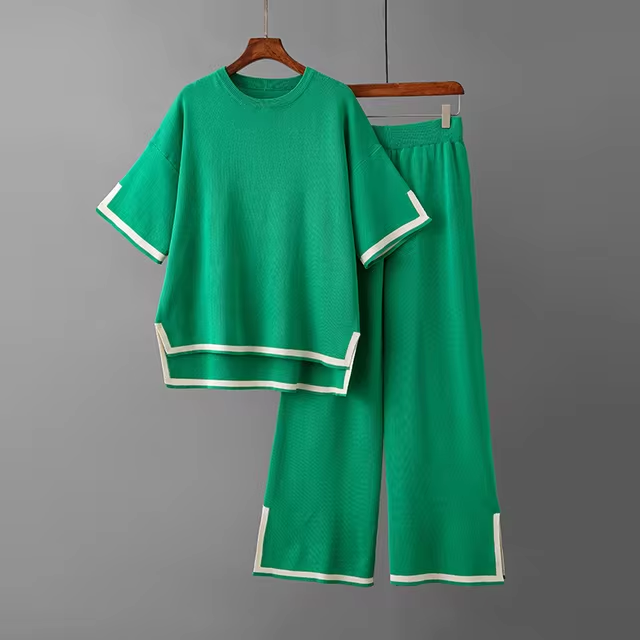 Charlotte™ - Chic Ice Silk Short Sleeve Co-Ord Set