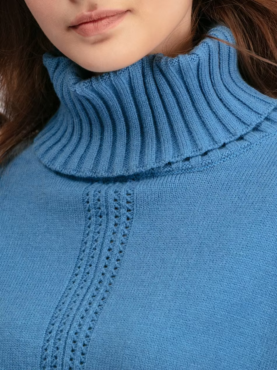 Scarlett™ - Chic High-Neck Knit Sweater & Loose Pants Set