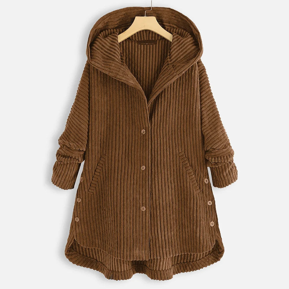 Aria™ - Cozy Ribbed Hooded Jacket