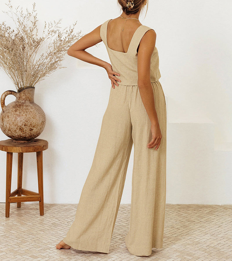 Sophie™ - Stylish Top and Wide-Leg Pants Ensemble