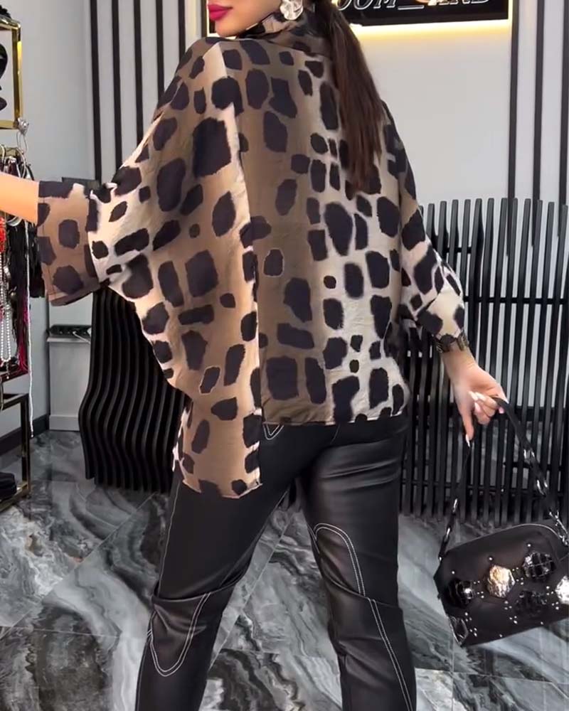 Sophia™ - Chic Leopard Print Blouse