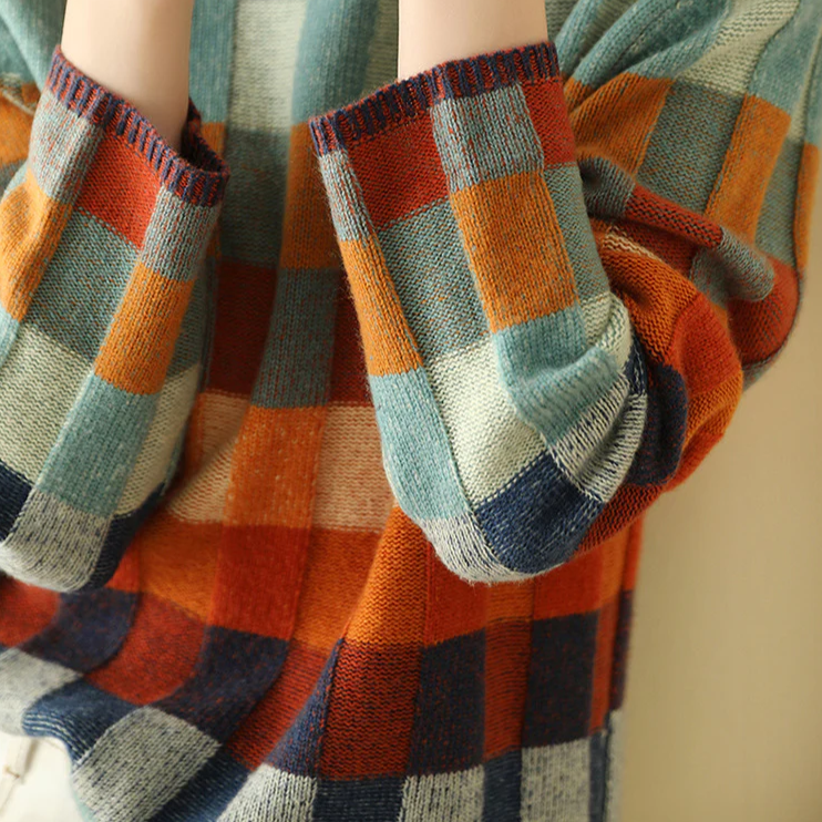 Sophia™ - Cozy Cashmere Patchwork Turtleneck
