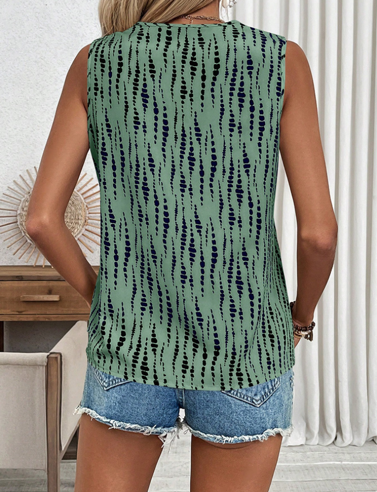Avery™ - Chic Sleeveless Printed Top