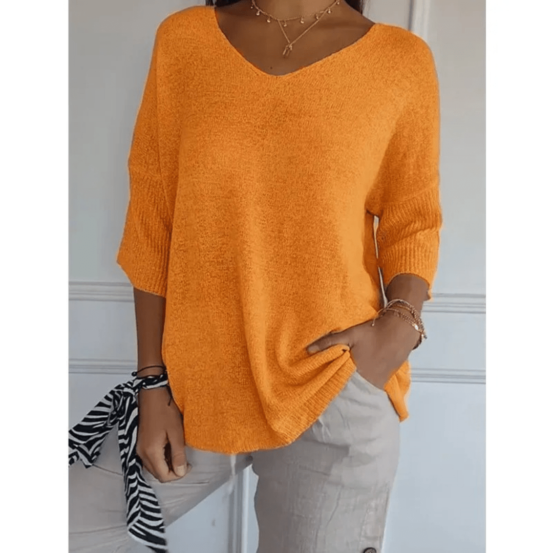 Loraine - Chic V-Neck Blouse