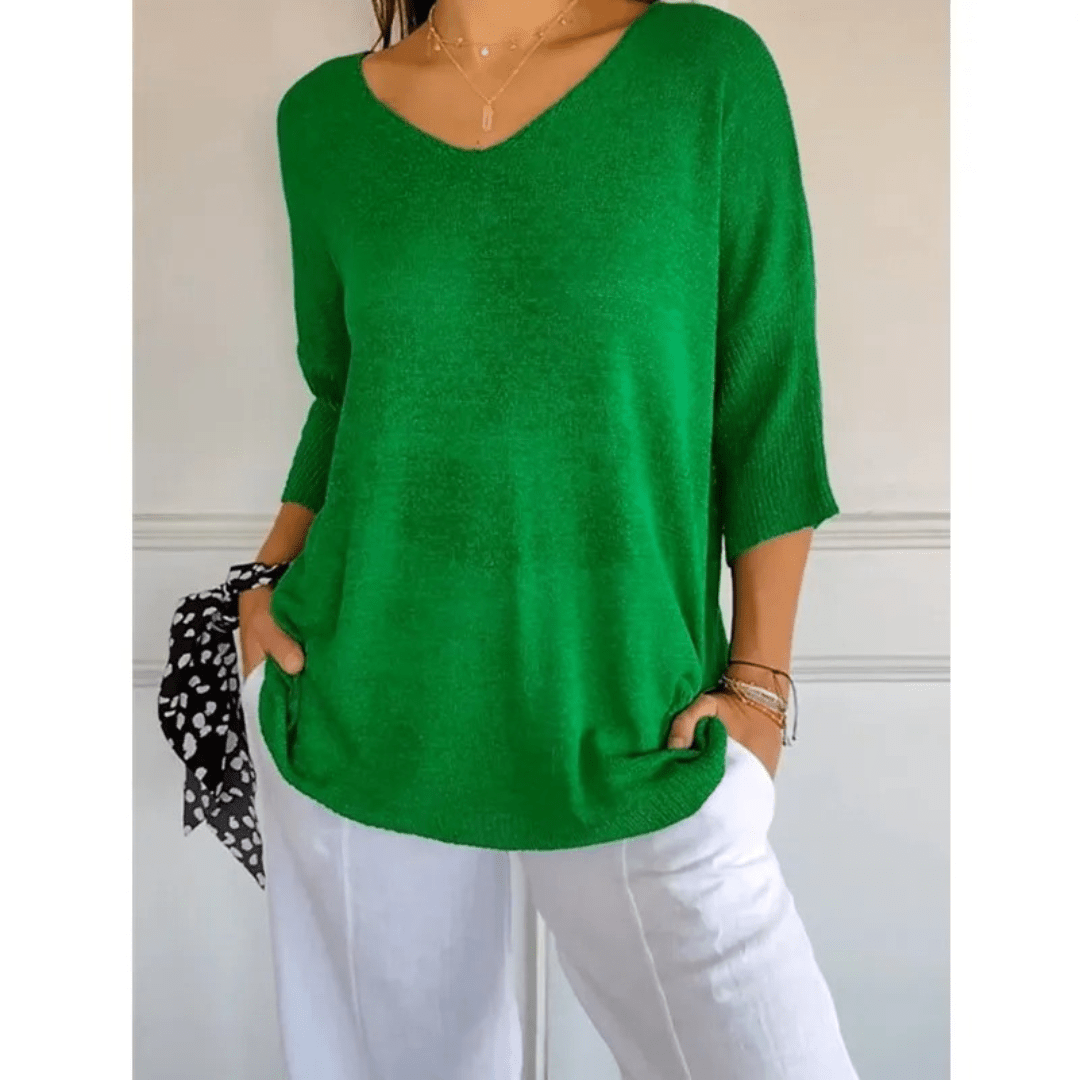 Loraine - Chic V-Neck Blouse