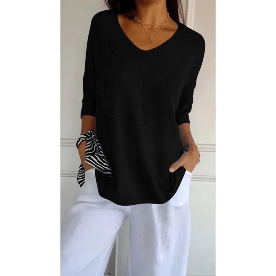 Loraine - Chic V-Neck Blouse