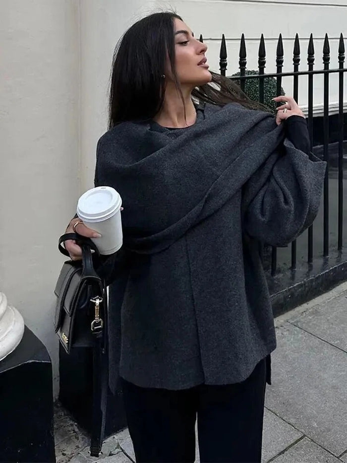 Avery™ - Elegant Luxe Cape Coat