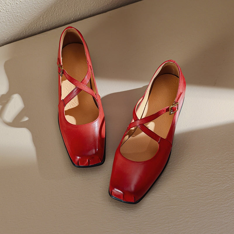 Sarah&Kate™| Edith Leather Mary Janes