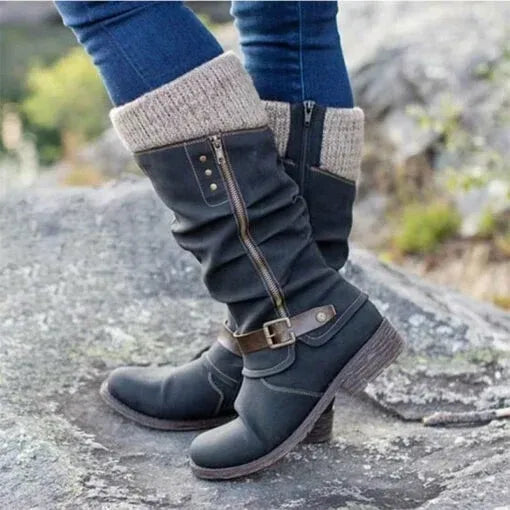 Zymara - Ankle Boots With Side Zipper