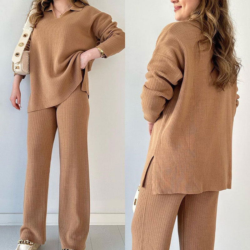 Sophie™ - Cozy V-neck Knit Co-ord Set