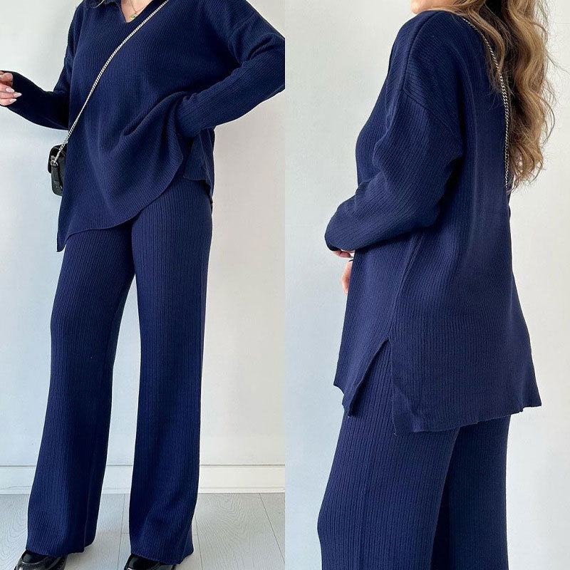 Sophie™ - Cozy V-neck Knit Co-ord Set
