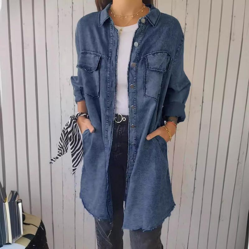 Liam™ - Chic Oversized Denim Blazer