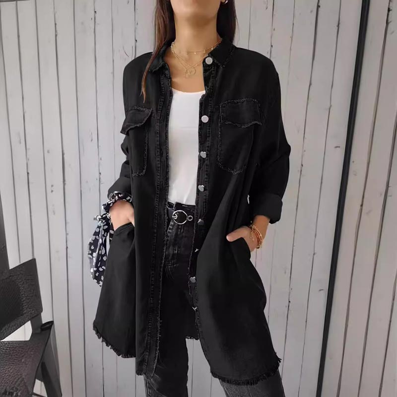 Liam™ - Chic Oversized Denim Blazer