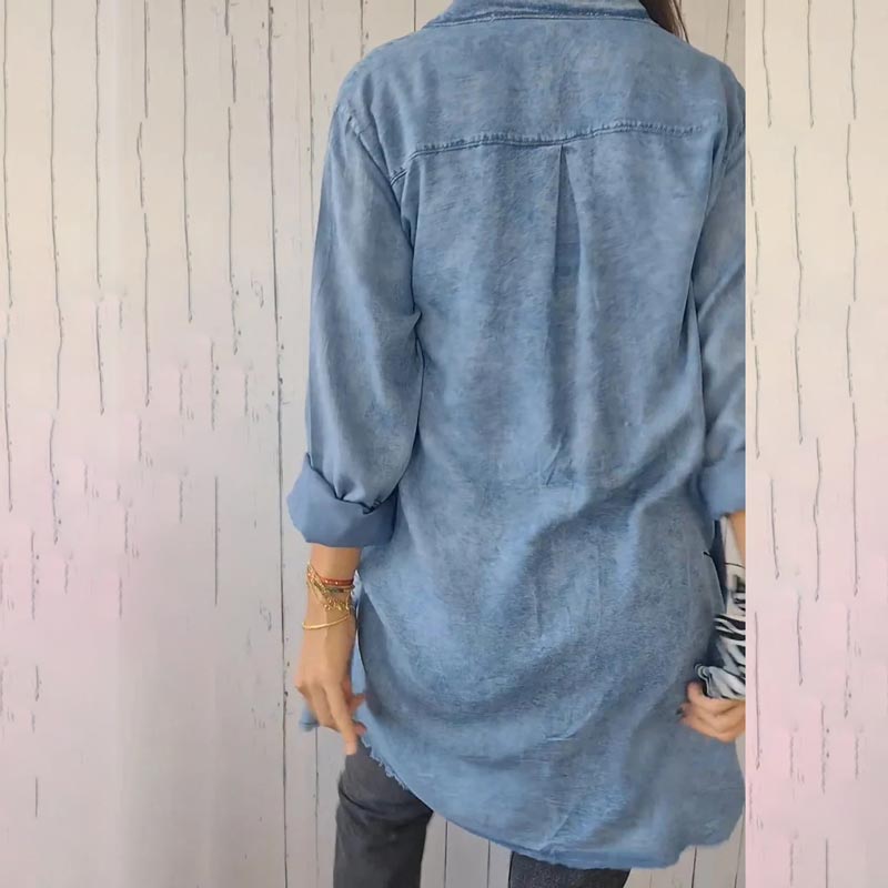 Liam™ - Chic Oversized Denim Blazer