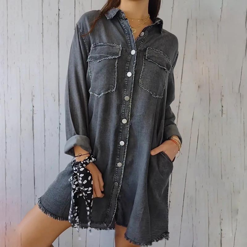 Liam™ - Chic Oversized Denim Blazer