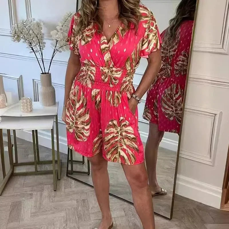 Sophie™ - Chic Floral Print Romper